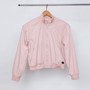 Obey bomber jacket in soft pink
